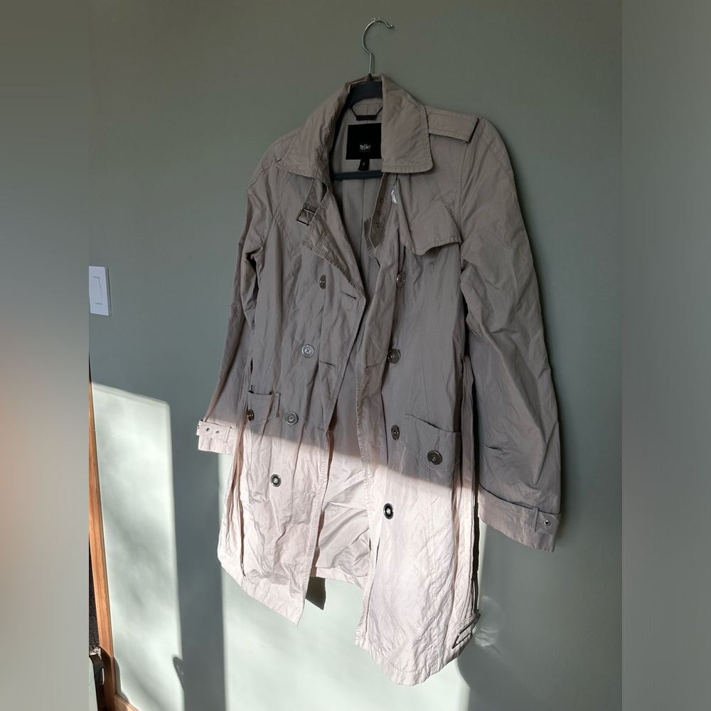 Lightweight Beige Trench Coat with silver hardware